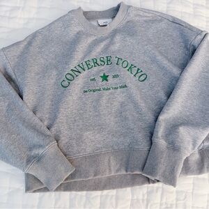 SOLD Converse Tokyo Official Exclusive Cropped Sweatshirt from Japan Gray
